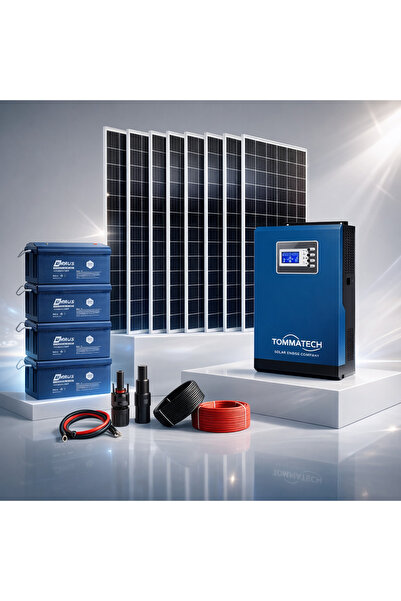 SED Solar Enerji Deposu 3KW Solar Enerji Paketi – 395W Panel, 200Ah Jel Akü