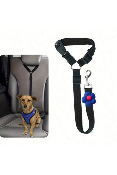 choice2 AS Solid Color Two-in-one Pet Car Seat Belt Nylon Lead Leash Backseat...