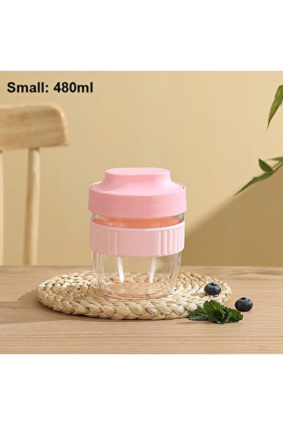 Choice5 Pink 480ml JUSTINLAU 480/570ml Salad Cup Portable Oatmeal Cereal Yogu...