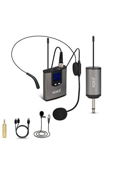 Choice1 نظام ميكروفون لاسلكي مزدوج KDES بميكروفون سماعة رأس/ميكروفون حامل/ميك...