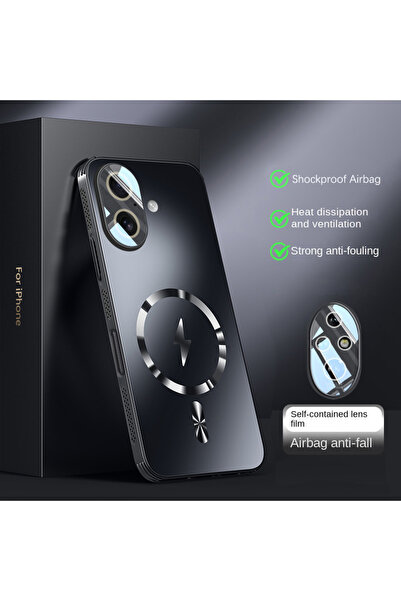 Choice غطاء مغناطيسي أسود غير لامع لتشتيت الحرارة، متوافق مع أجهزة iPhone 17 ...