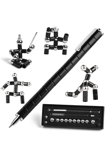 Choice1 قلم مغناطيسي أسود لتخفيف الضغط، قلم مغناطيسي متحرك، قلم جديد متعدد ال...