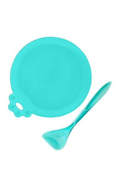 Choice1 Cyan Pet Food Can Lids Foods Canned Scoop Universal Silicone Cap Cove...
