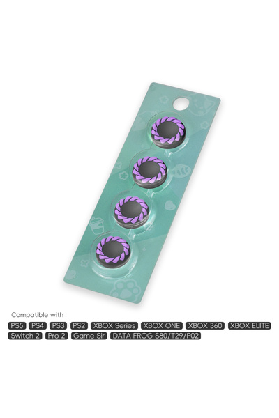 Choice6 PU4 DATA FROG 4PCS Silicone Thumb Grips Cap For PS5 PS4 Pro Slim PS3 ...