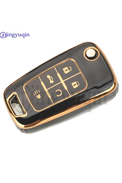 Choice8 غطاء مفتاح سيارة أسود من مادة TPU ناعمة بخمسة أزرار من جينغيوكين، منا...