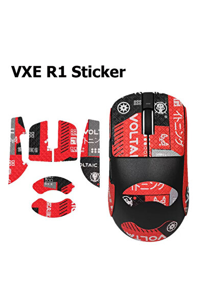 Choice ملصق ماوس VXE R1 أحمر، شريط لاصق مانع للانزلاق، ملصق مصنوع يدويًا، مقا...