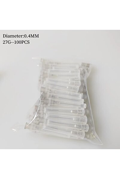 Choice1 100 قطعة من رؤوس إبر غسل قنوات الجذور السنية، مقاس 27، 0.4 مم، 25G/27...
