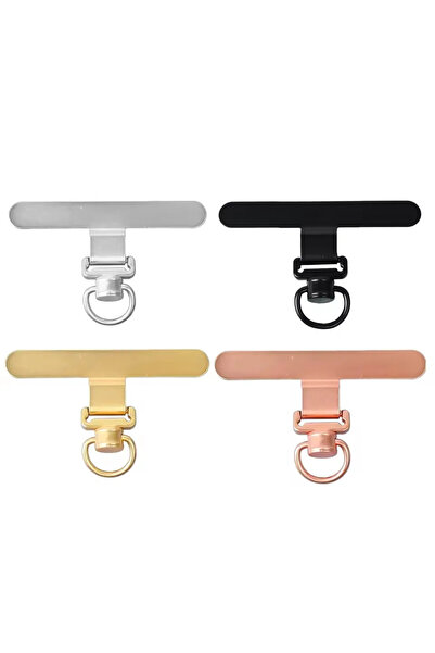 Choice4 مشبك حبل هاتف دوار 360 درجة من المعدن المختلط A-Metal، مزود بحلقة تثب...