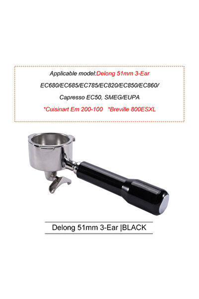 Choice10 فلتر قهوة أسود مزدوج فتحات، 51 مم، بقطر 3 بوصات، بفتحتين، بديل لفلتر...