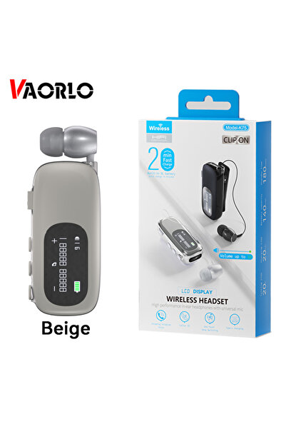 Choice سماعة رأس لاسلكية K75 باللون الكاكي، تعمل بتقنية بلوتوث 5.4، مدة التحد...