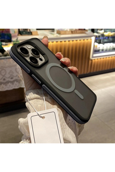 Choice غلاف هاتف حماية فاخر غير لامع باللون الرمادي لهاتف iPhone 14 Pro، متوا...