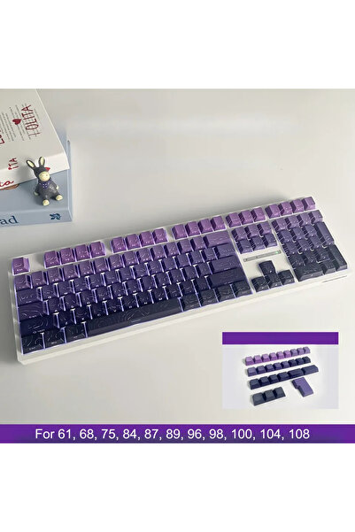 Choice17 135Violet Red Contour Side Printed Shine Through Keycaps Cherry Prof...