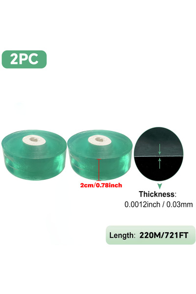 choice2 شريط لاصق ذاتي من البولي إيثيلين، قابل للتمدد، 2 سم × 220 م × قطعتين،...