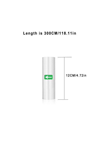 Choice3 أكياس تغليف الطعام بتفريغ الهواء، 12 سم، لفة واحدة، أكياس حفظ الطعام،...