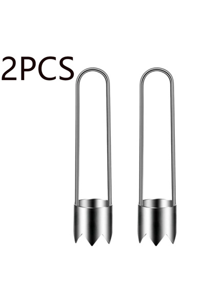 Choice 2Pcs Stainless Steel Corers Portable Core Remover Fruit and Vegetable ...