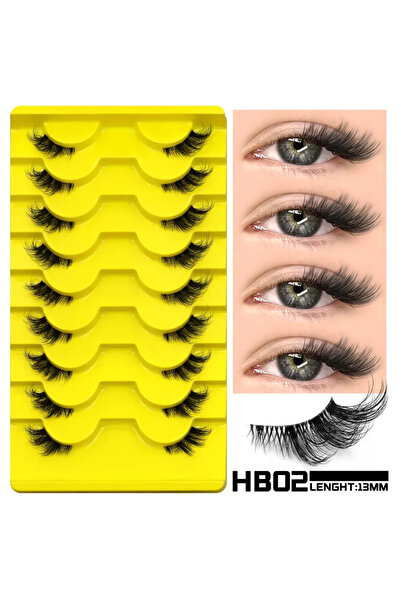 Choice6 9 أزواج - HB05 رموش فيلتريناي نصفية طبيعية صناعية رموش عين القطة خفيف...