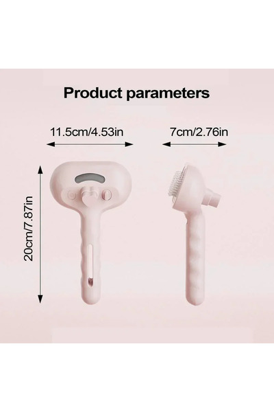 Choice1 Pink 3-in-1 Dogs Cat Hair Brush Remover Steam Spray Grooming Brush Un...