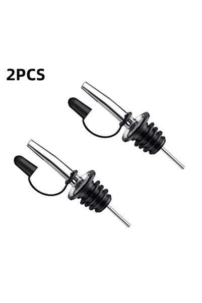 choice2 2pcs Stainless Steel Wine Pourer Olive Oil Stopper Cap Dispenser Spou...