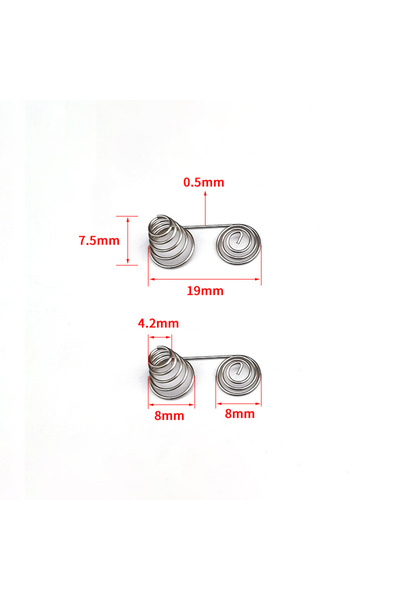 Choice3 5 قطع من أسلاك زنبركية مطلية بالنيكل لبطاريات AAA، ملفات زنبركية سالب...