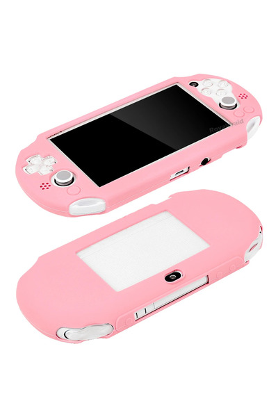 Choice3 غطاء حماية ناعم من السيليكون TPU الملون باللون الوردي لجهاز PS Vita P...