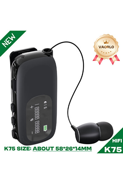 Choice1 سماعات أذن لاسلكية K75 رمادية K89 لافالير للأعمال بتقنية بلوتوث 5.4، ...