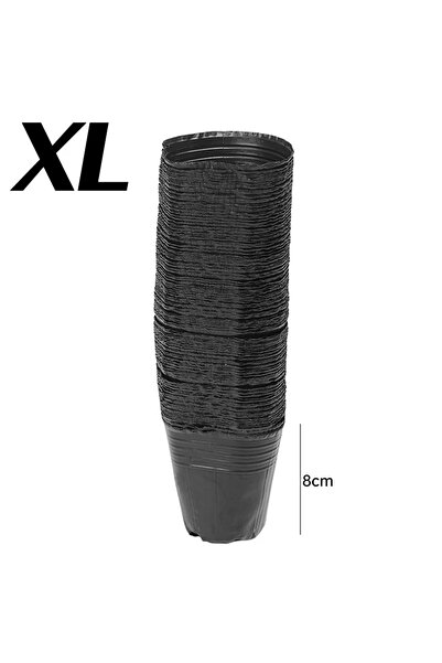 Choice ٥٠ قطعة من أواني زراعة الشتلات السميكة مقاس XL (٨×٨ سم) قابلة لإعادة ا...