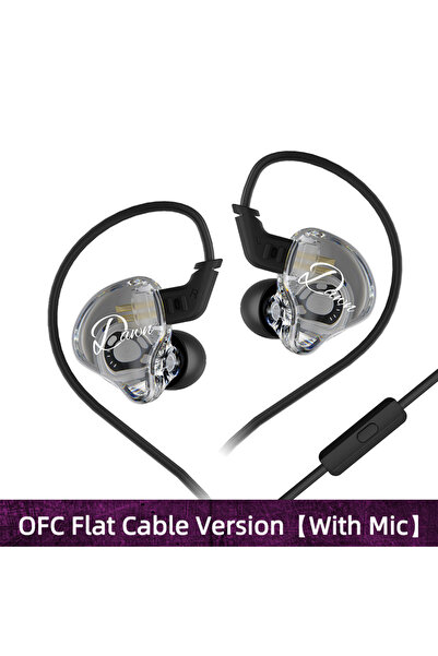 Choice3 سماعات أذن KZ Dawn ديناميكية مسطحة من OFC مع ميكروفون، صوت جهير عالي ...