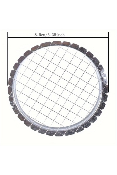 Choice Silver 1pc Round Grid Cutter Slicer - Ideal for Eggs, Mushrooms & Vege...