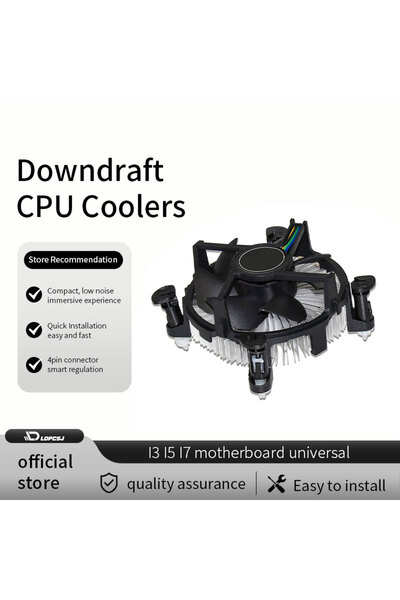Choice 4-Pin Connector CPU Cooler With Aluminum Heatsink & 3.5" Fan For Deskt...