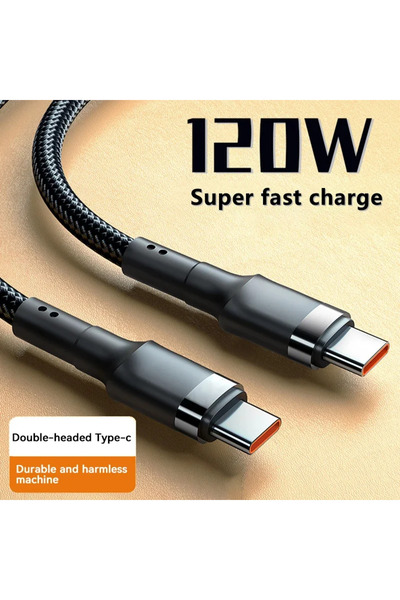 Choice7 2m Silver 120w Fast Charger PD Quick Charging High Quality Usb C To U...