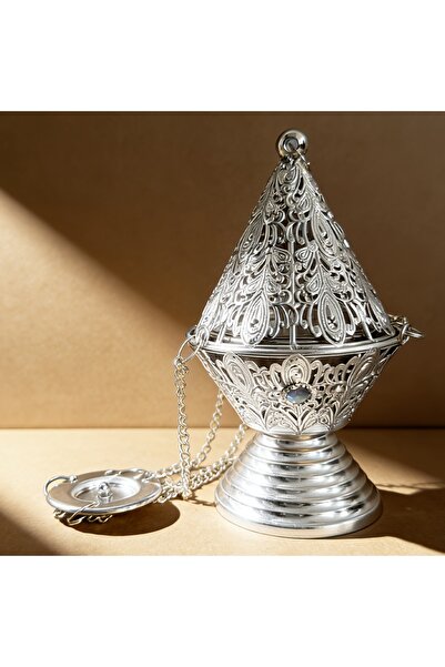 Choice Silver Hanging Gold And Silver Incense Burners, Gold Carved Metal Ince...
