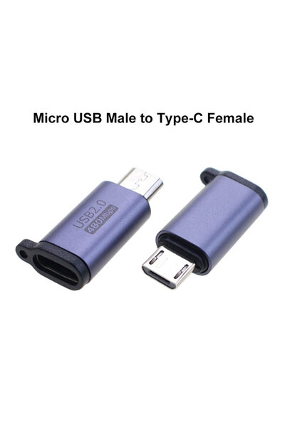 Choice محول شحن D JCD قطعتين من نوع Micro USB Type C أنثى إلى Mini USB Type-C...