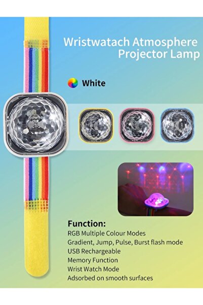 Choice3 مصباح ليلي أبيض 0-5 واط، مصباح مسرح محمول، مصباح ديسكو LED ملون للتحك...