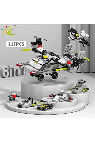 Choice14 رقم 1-8 هويكيباو 6 في 1 هندسة المدينة سيارة سيارة شرطة شاحنة بناء طو...