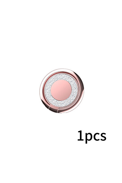 Choice حامل هاتف دائري وردي قابل للطي مصنوع من سبائك الزنك، يدور 360 درجة، مز...