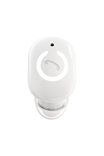 Choice سماعات رأس لاسلكية بيضاء بتقنية بلوتوث مع ميكروفون، سماعات أذن مفرد مق...