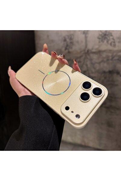 Choice غلاف هاتف مغناطيسي بلون أصفر حليبي QZ-BM لهاتف iPhone 17 Pro، متوافق م...