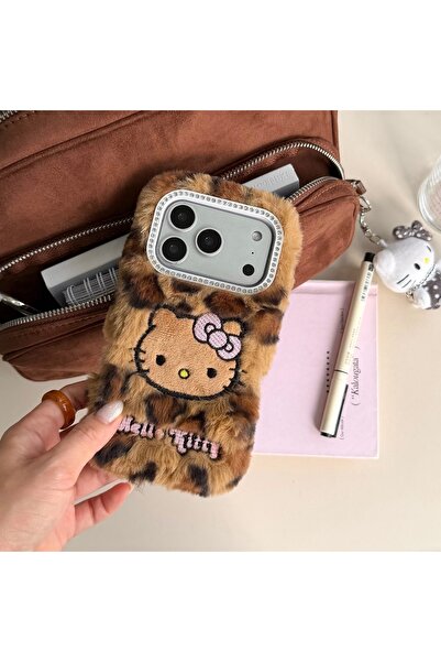 Choice7 جراب هاتف مطبوع بنقشة الفهد من سانريو هيلو كيتي، غلاف هاتف ناعم من وب...