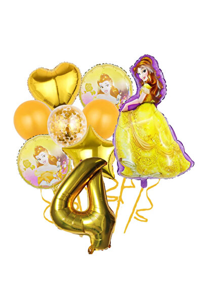 choice2 كما هو موضح في الصورة رقم 4، 9 قطع من بالونات الجميلة والوحش، بالونات...