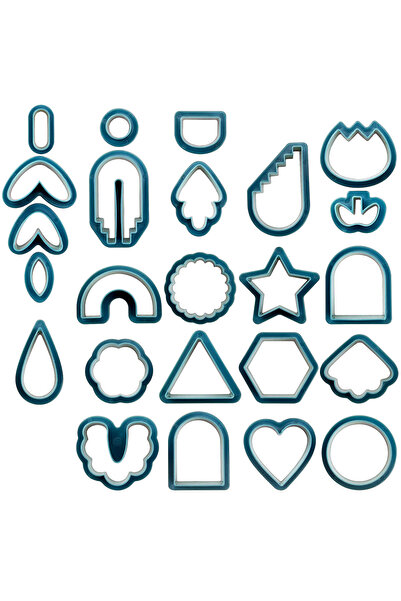 Choice1 مجموعة قواطع أقراط من الطين، لون أزرق داكن، 24 قطعة، لصنع مجوهرات من ...