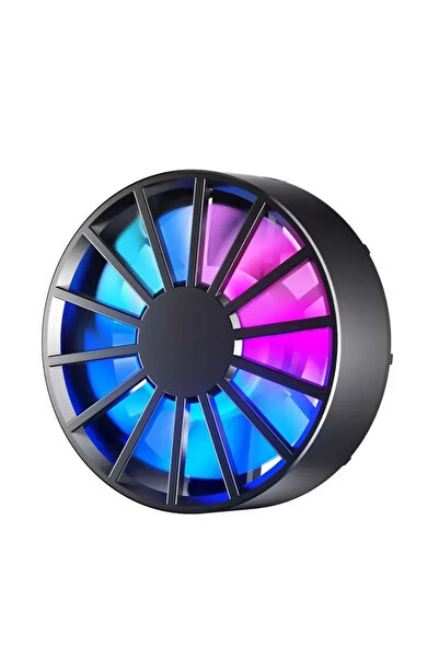 Choice مروحة يحافظ على البرودة سوداء للهاتف، مزودة بإضاءة RGB، خفيفة الوزن، م...