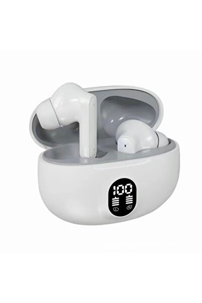 Choice1 سماعات أذن بلوتوث لاسلكية TWS بيضاء اللون مع ميكروفون، سماعات أذن لاس...
