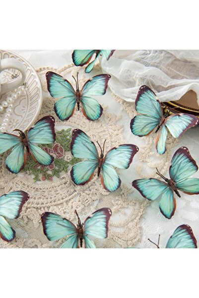 Choice17 ١٠ قطع من الزهور الاصطناعية الملونة، ١٠/٢٠ قطعة، فراشات فلورية، ديكو...