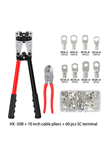 Choice10 مجموعة HX-50B R مكونة من 60 قطعة: كماشة تجعيد أطراف الأنابيب، أداة ت...