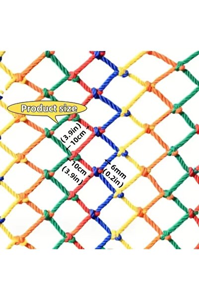 Choice4 شبكة أمان ملونة للأطفال من النايلون، مقاس 2 متر × 3 أمتار، مضادة للسق...