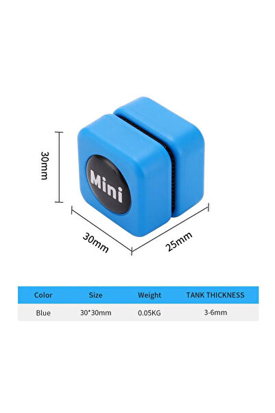choice2 فرشاة مغناطيسية زرقاء لحوض السمك، مكشطة عائمة للطحالب، منظف زجاج منحن...