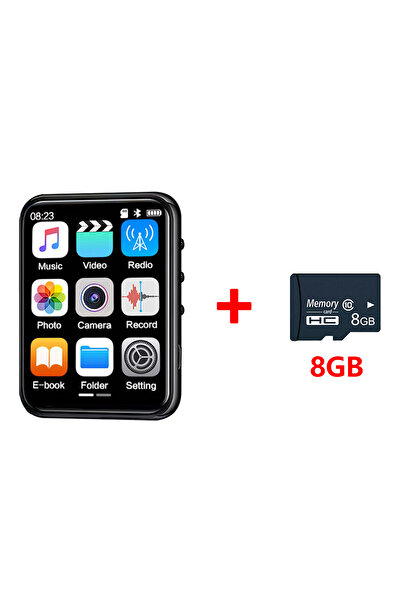 choice2 مشغل MP3 عالي الدقة بتقنية بلوتوث 5.4 وبطاقة ذاكرة 8 جيجابايت، وشاشة ...