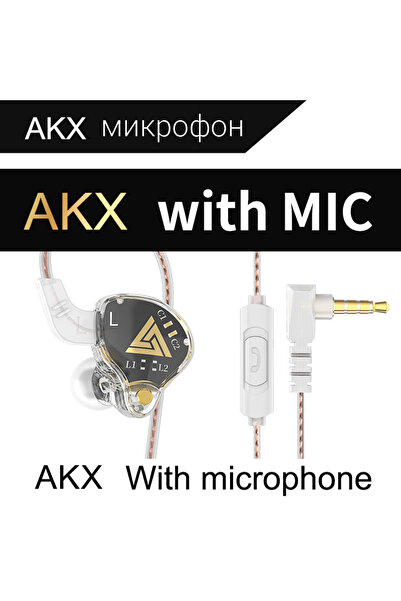 Choice1 سماعة أذن بأسلاك أصلية سوداء من QKZ AKX، سماعة رأس احترافية مزودة بمي...