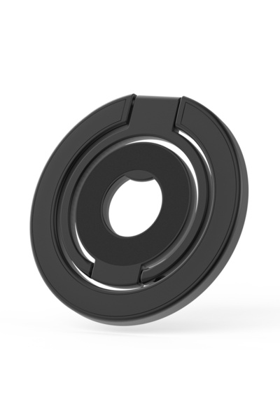 Choice حامل مغناطيسي ثنائي الجوانب أسود اللون، قابل للطي، يدعم نظام Magsafe، ...