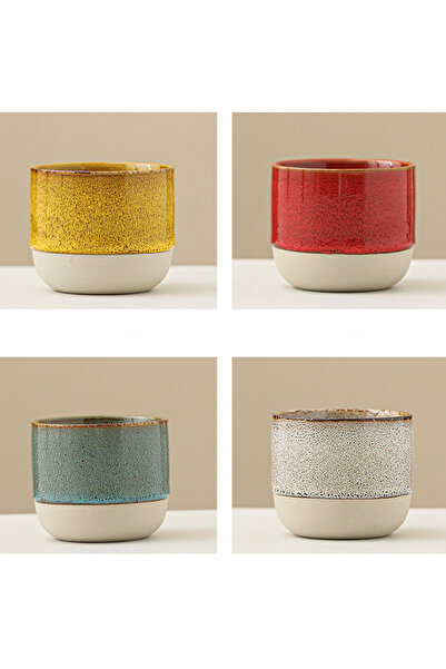 Choice ٤ أكواب إسبريسو سيراميك - أكواب إسبريسو مناسبة للقهوة والشاي، أكواب قه...